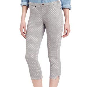 HUE Jeans Capri Leggings Gray Polka Dot Women's Size Medium U13398